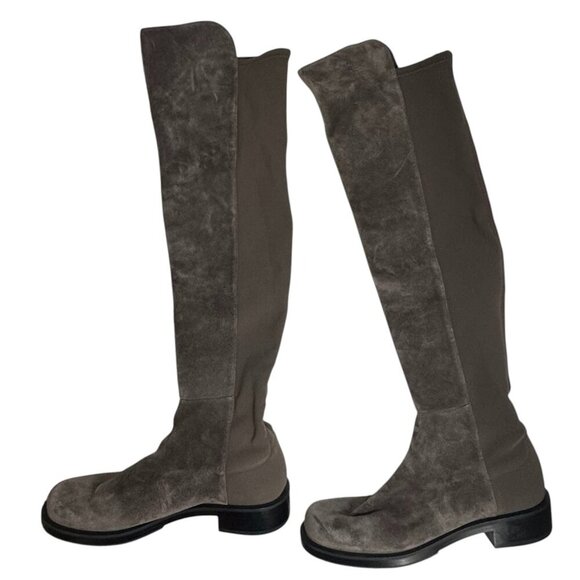 Stuart Weitzman Iconic 5050 Taupe Stretch over the Knee Boots size 39/8.5 US NEW - Picture 2 of 6
